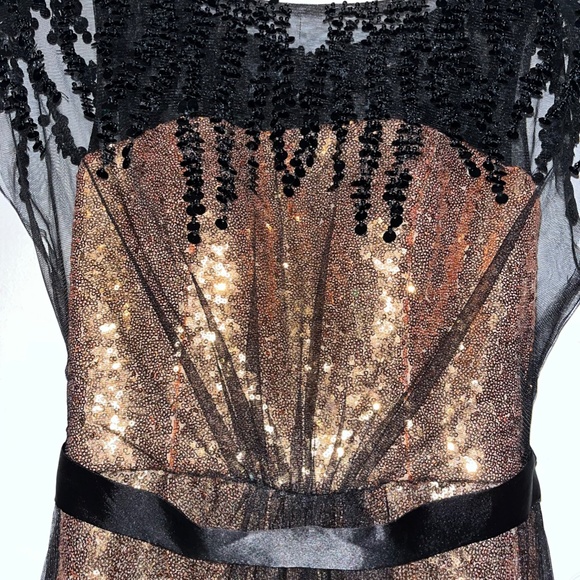 Black and Gold sequince ball gown - Picture 2 of 3